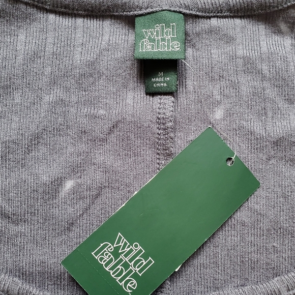 Wild Fable Rib Knit Midi Grey Dress NWT Various Sz - Picture 8 of 9